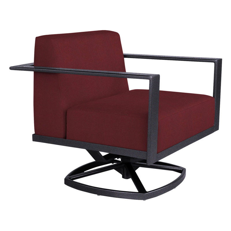 Studio Outdoor Rocker Chair, Graphite, Alcazar Redwood