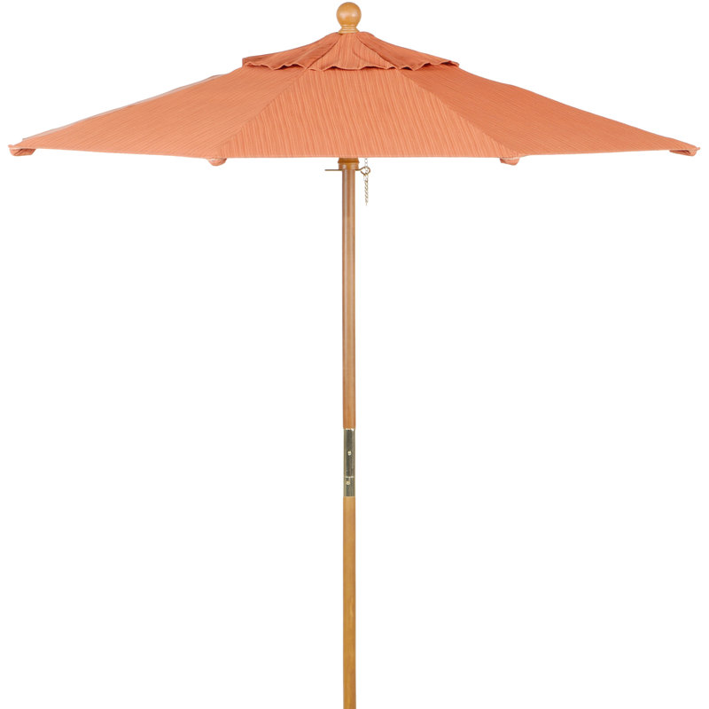 Parasol de marché 6 pi Oxford, Sunbrella Dupione Papaya