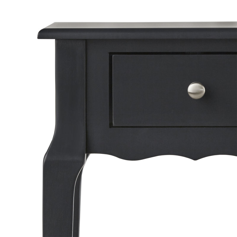 Hague End Table with Storage, Vulcan Black