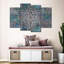 Astral Mandala abstrait, reproduction d'art sur toile-92761357