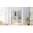2 MDF Interior Slab Doors with Aluminium Hardware Bypass Sliding Door Full Lite Mirror Glass Design-105183240
