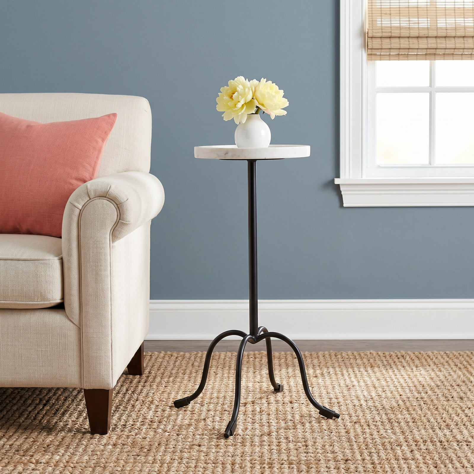 10" Genuine Marble End Table