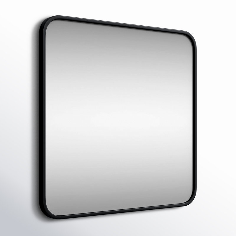 Miroir mural Marengo, Noir, 24 po x 24 po 