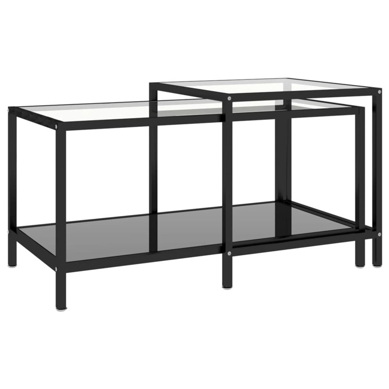 Edward-Matthew Four Leg Coffee Table with Storage, Black
