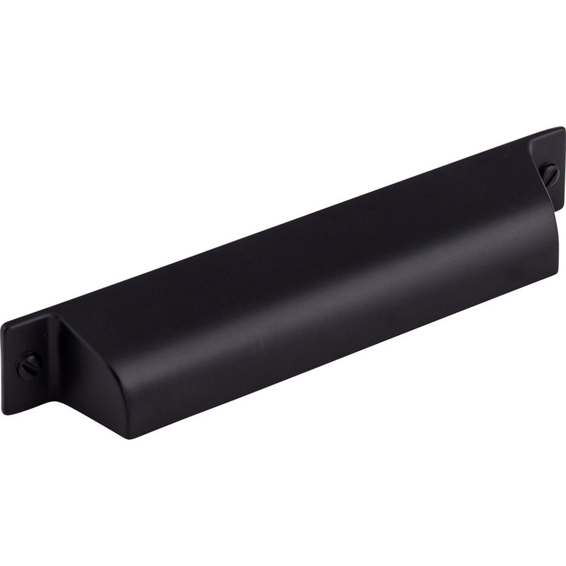 Channing 5" Center to Center Cup/Bin pull, Flat Black, 5" Center to Center
