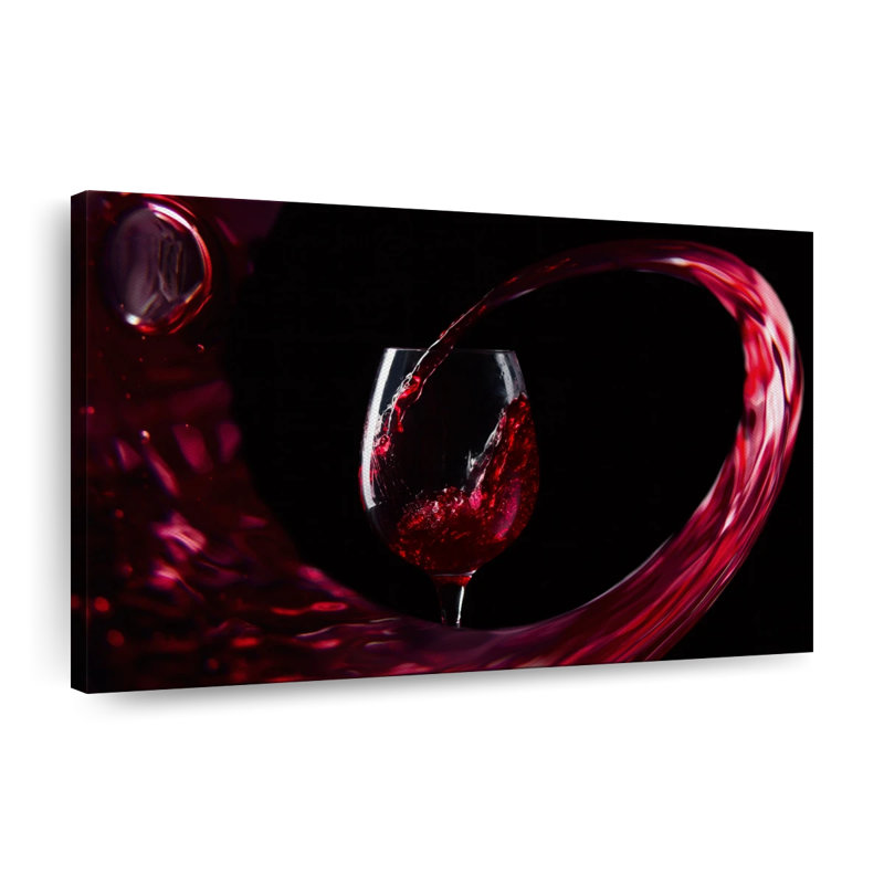 «Flowing Red Wine», reproduction sur toile, L 8 po x H 12 po