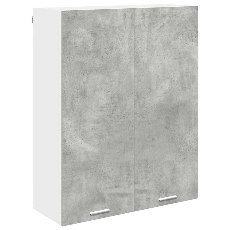 Vidaxl Hanging Cabinet Riga White 60 X 31 X 100 Cm Engineered Wood, 100cm H x 80cm W x 31cm D, Concrete Grey