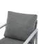 [Ensemble de 2] Méridienne en aluminium argenté avec accents élégants en corde et coussins confortables (sans la table)-130788081
