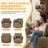 37.1'' Wide Corduroy Swivel Barrel Chair With 2 Armrest Pillows-718926428-727181023