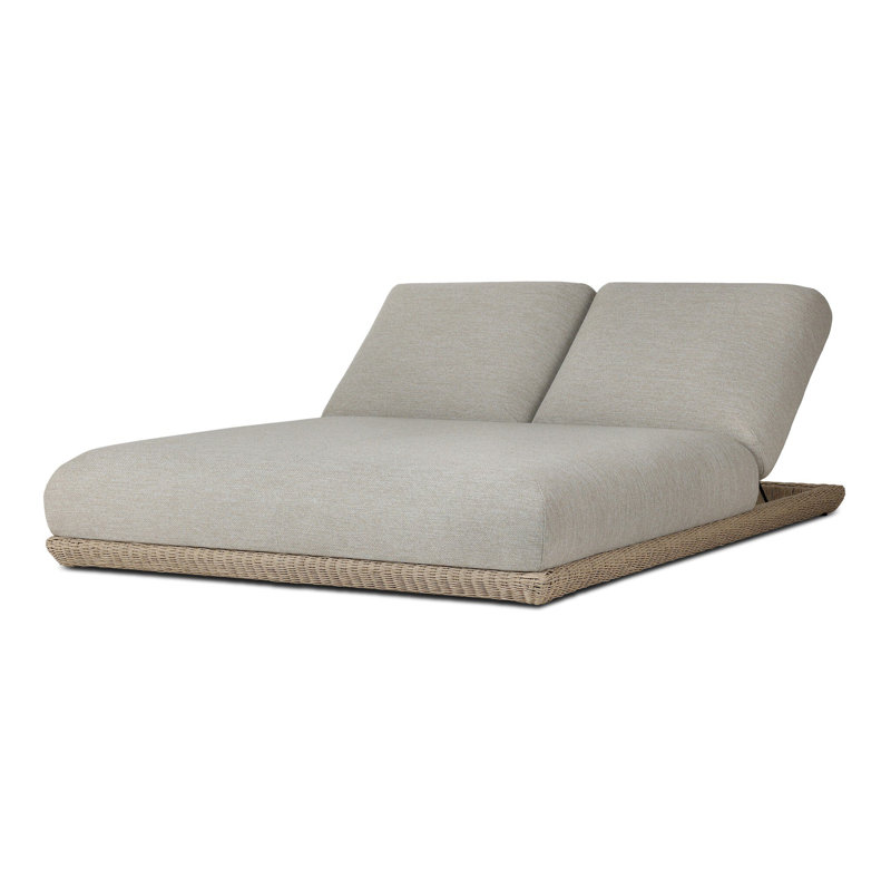 Chaise longue d'extérieur en osier Aya Evie