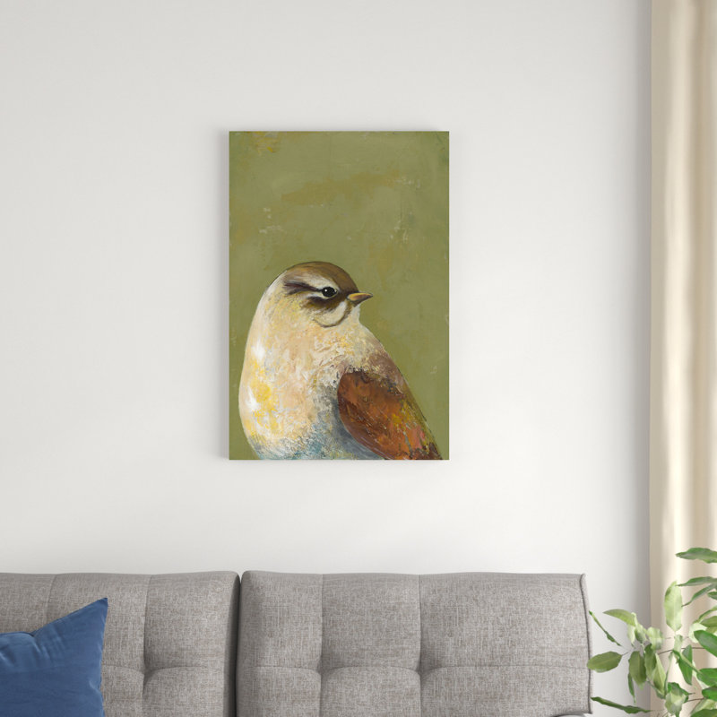 Portrait d'oiseau I, H 30 po x l 20 po x P 1 po