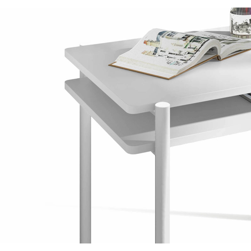 Aalaiya Writing Desk, White, White