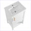 Meuble-lavabo moderne avec lavabo et porte à fermeture douce-102422846