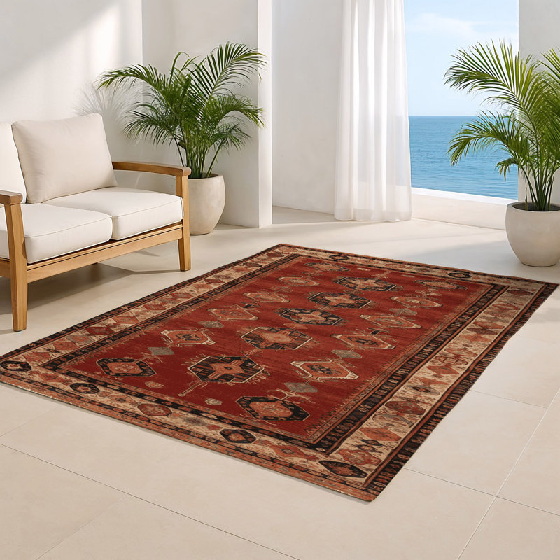 Tapis turc intérieur et extérieur brun, Rectangulaire 2 pi x 3 pi