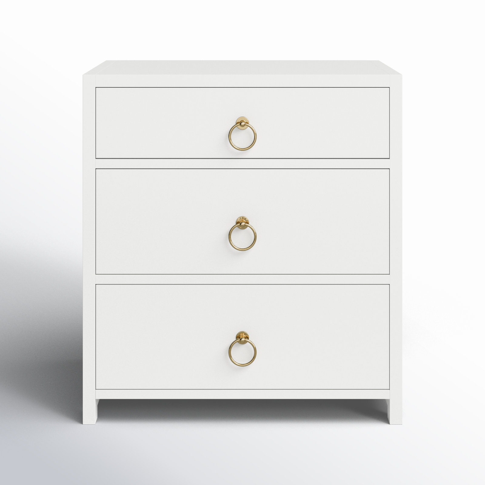 Elin 3 - Drawer 25" Nightstand, White