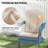 50" X 20" Patio Chair Cushion, Seat/Back Cushion For Adirondack Chair With Ties-1752589076-1752589078