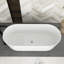 Baignoire autoportante 67 po en acrylique blanc