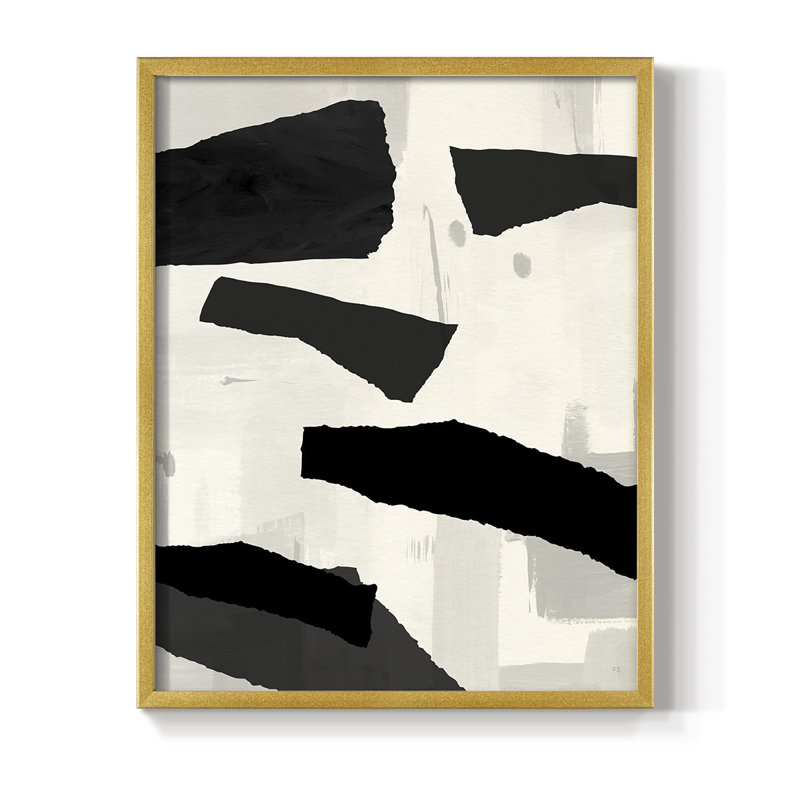 Mountain Paths II, reproduction encadrée - bois massif, Or, H 28 po x l 22 po