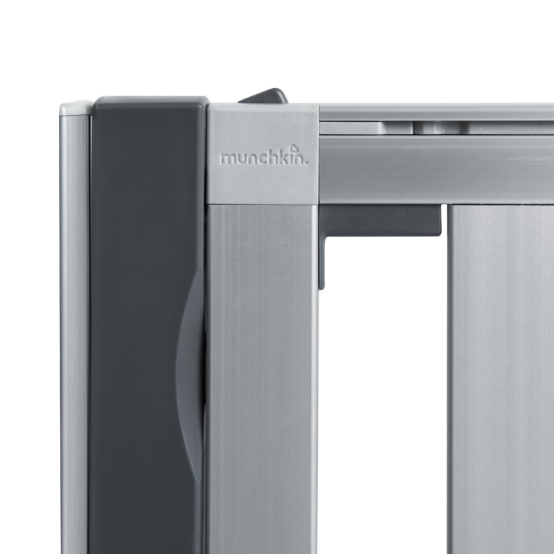 Silver Aluminum Adjustable Baby Safety Gate for Stairs