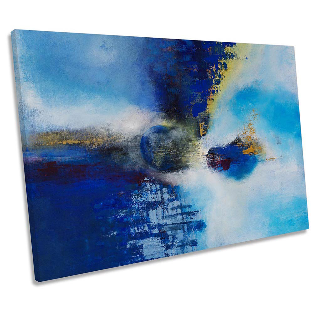 Ivy Bronx Abstract Blue Minimalistic CANVAS WALL ARTWORK Print Art ...