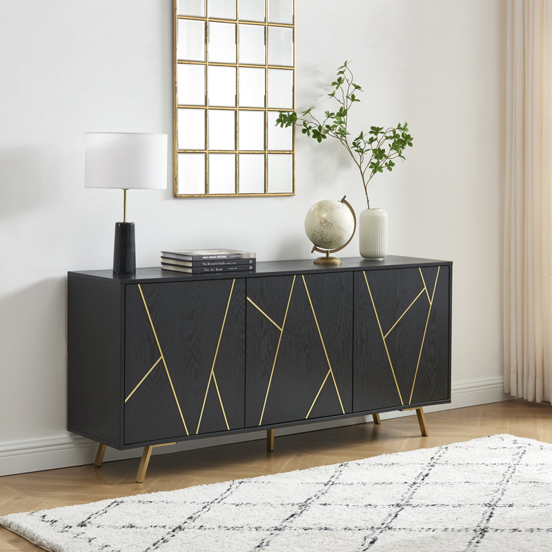Buffet de 63 po de largeur Jaagruti, Noir