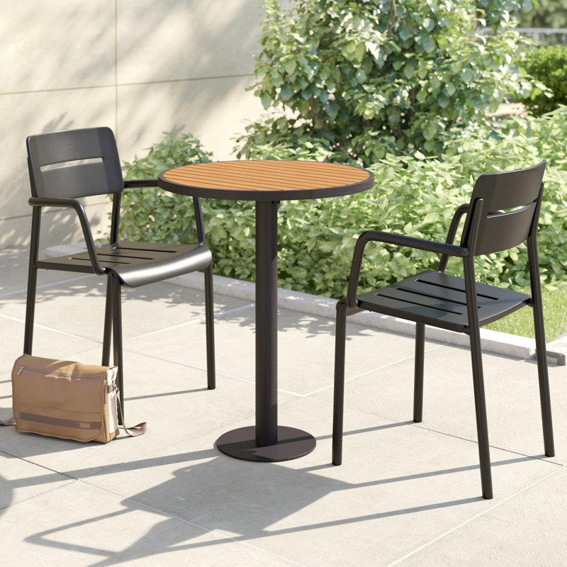 Table ronde Longport, H 31 po x l 24 po x P 24 po, Noir