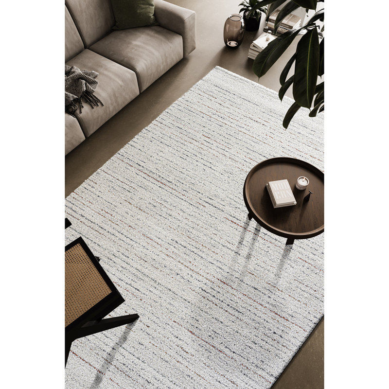 Tapis en polypropylène ivoire, doré, vert, rouille, gris et gris anthracite Lydia