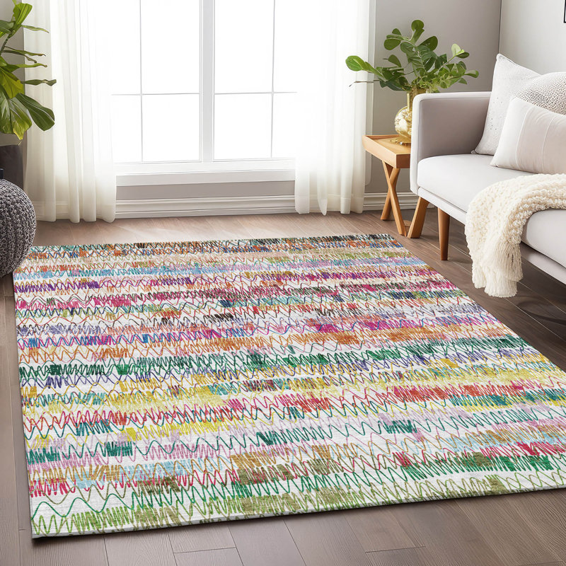 Tapis vert Prisco lavable à la machine de qualité supérieure, Rectangle 10 pi x 14 pi