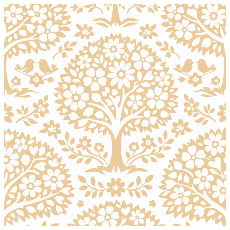Tapisserie murale motif floral, H 50 po x l 60 po avec 4 œillets