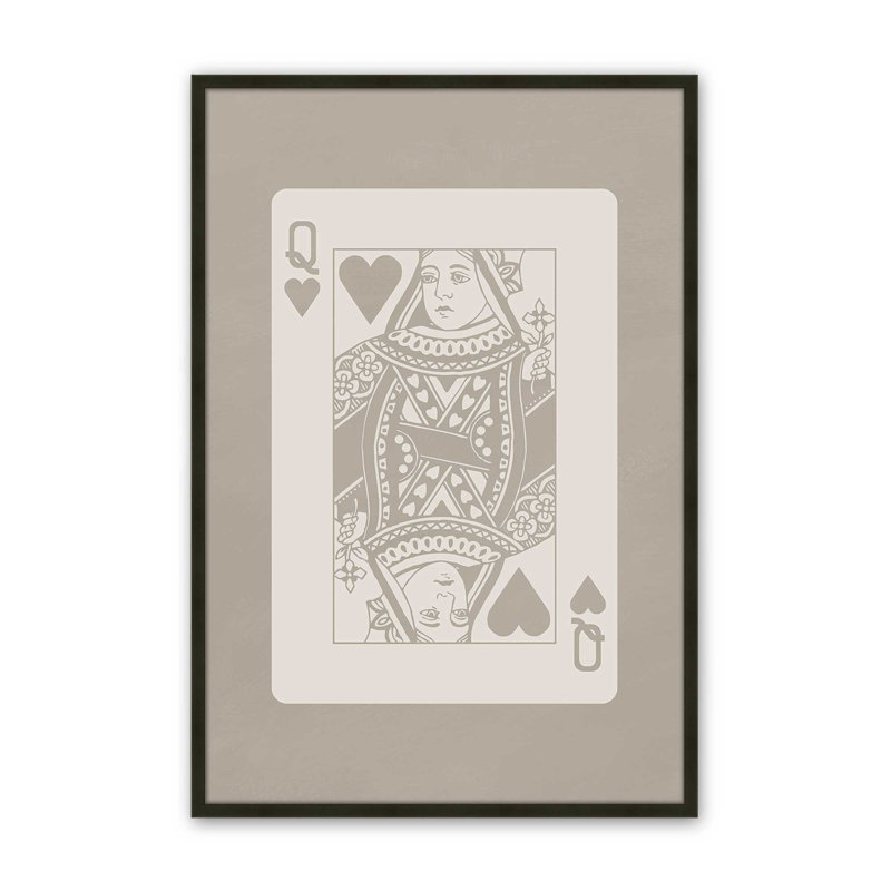 Impression de carte beige très grand, Noir satiné, H 25 po x l 19 po