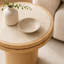 Table d'appoint ronde naturelle 19,4 po avec plateau en pierre frittée