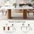 94.49" Extendable Sintered Stone Dining Table for 10 Seats, Rectangular Expandable Dining Table with Solid Wood Base, Modern Extendable Dining Table-126449637