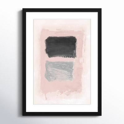 Pink, Black And Silver Shimmer I by Casa Fine Arts