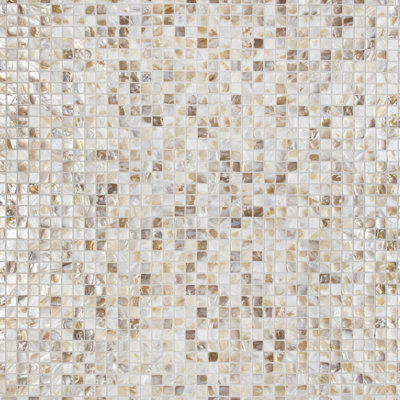 Conchella 0.71" x 0.71" Seashell Grid Wall Tile