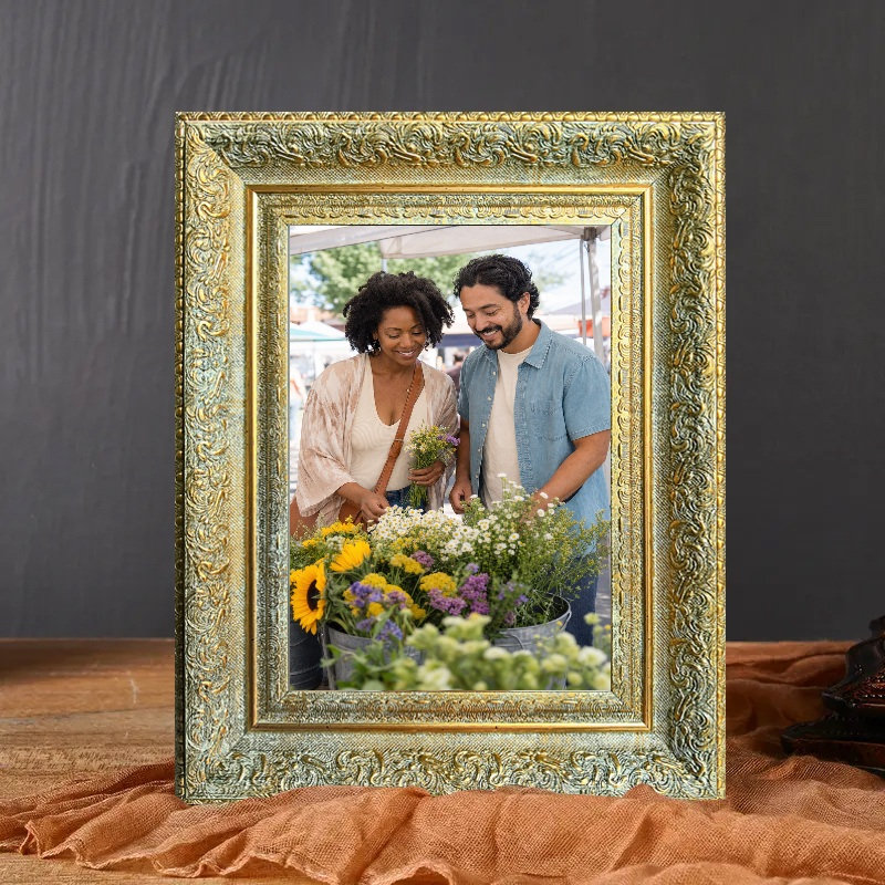 Cadre photo classique moderne doré antique 1PC 5 "x 7" avec orientation portrait ou paysage