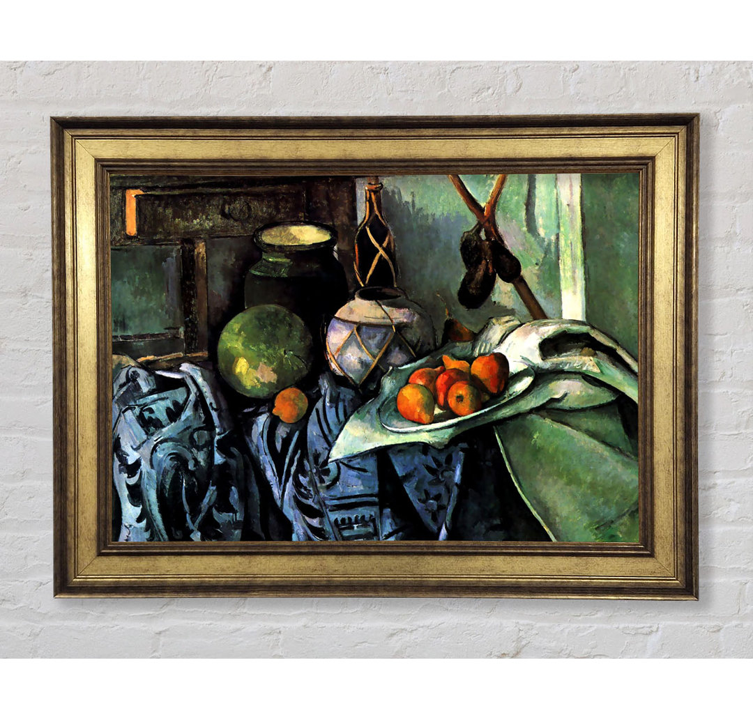 Cezanne Stillleben mit Aubergine - Einzelner Bilderrahmen Kunstdrucke