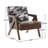 Mid Century Modern Upholstered Leather Solid Wood Accent Armchair with an Extra Pillow-139272737