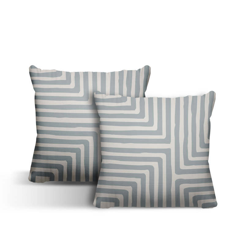  Coussin intérieur / extérieur carré, L 19 po x H 19 po, gris