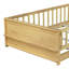 Lit plateforme pour enfant en bois massif avec barrières de sécurité, porte, sommier à lattes et tablette de rangement-575033158-575033159