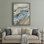 Stone Modern Abstract Champagne Gold Floater Frame Print Wall Art