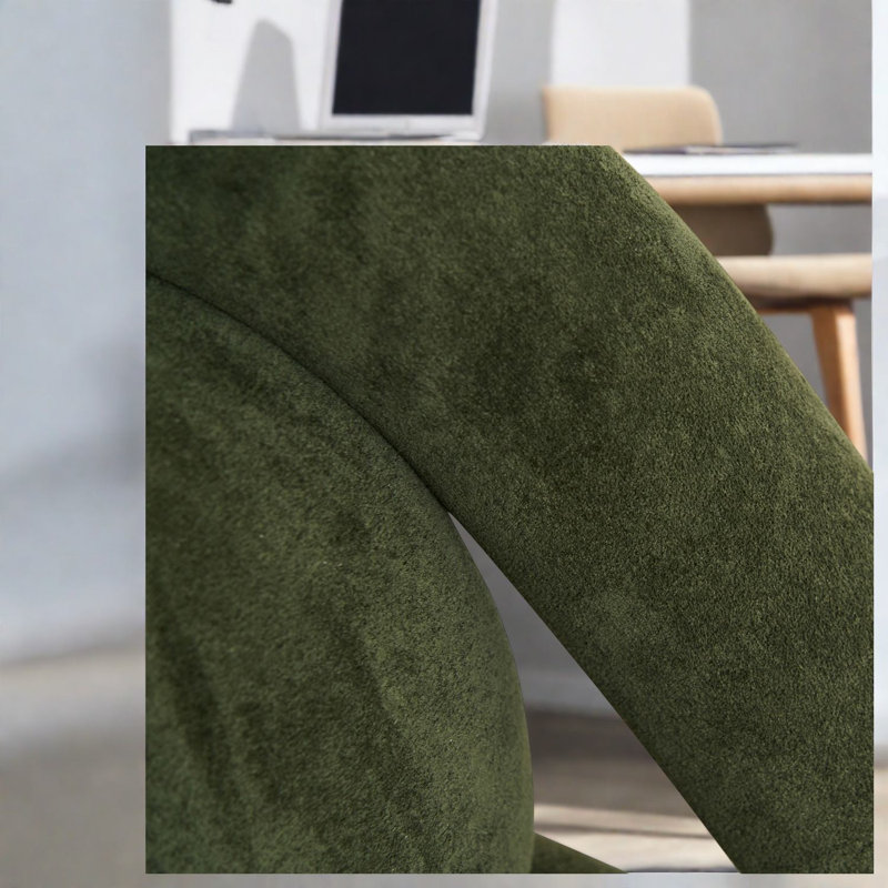Chaises d'appoint modernes, chaise longue compacte en velours vert foncé pour la maison