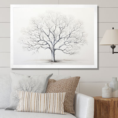 " White Tree Monochrome Simplicity "