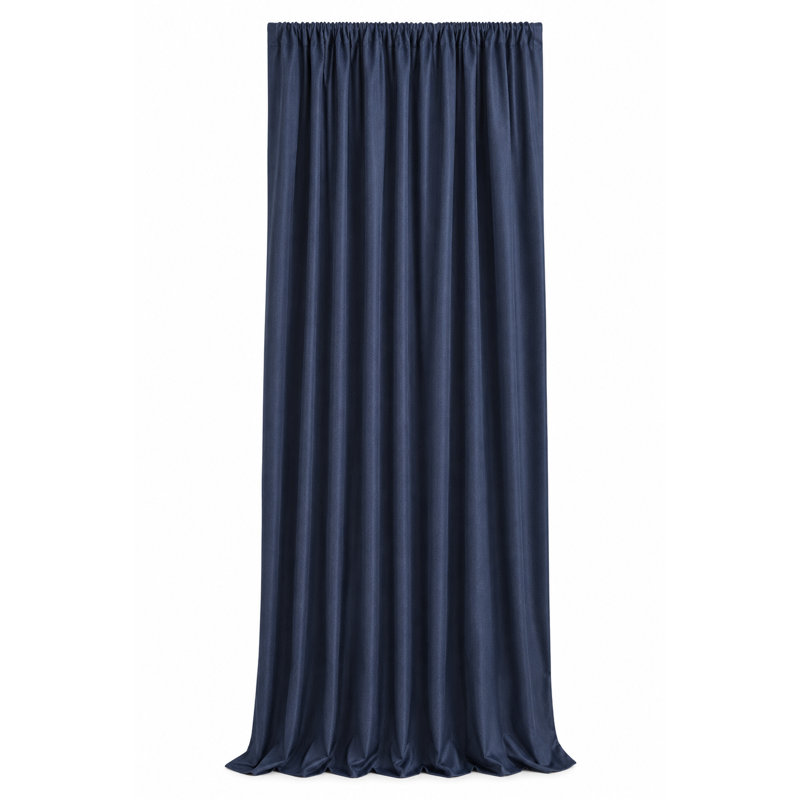 Rideau simple occultant et isolant Belch Ripple, Bleu marine, 54 po x 96 po