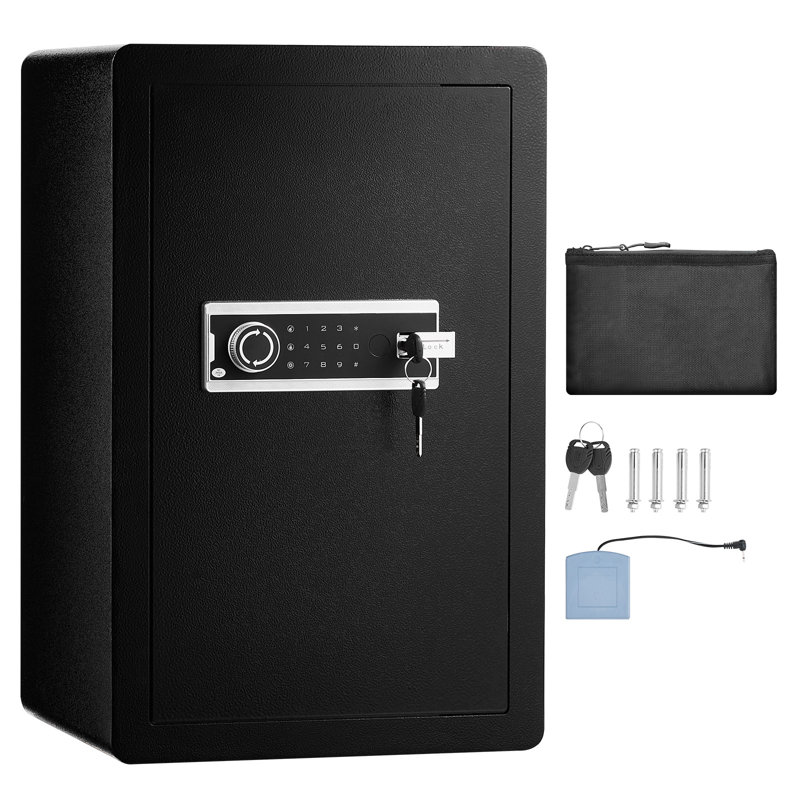 Coffre-fort à une porte 4 pi³ avec serrure à clé et lumière DEL de mot de passe, H 24,8 po x l 15,75 po x P 13,78 po
