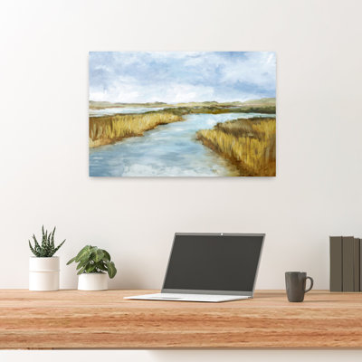 Distance, marais paisible, serein, paysage abstrait, art naturel