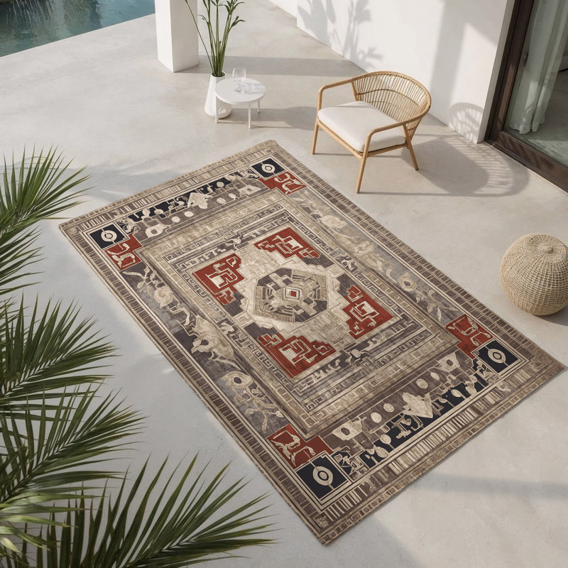 Tapis intérieur et extérieur Troie Tribute, Rectangle 9 pi x 12 pi