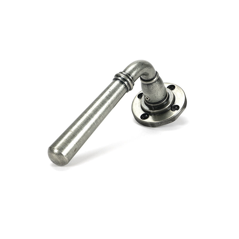 Newbury Interior Mortise Door Handle, Pewter Patina