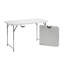 Table pliante à hauteur réglable en granit blanc Techni Home 4 pi avec poignée facile à transporter