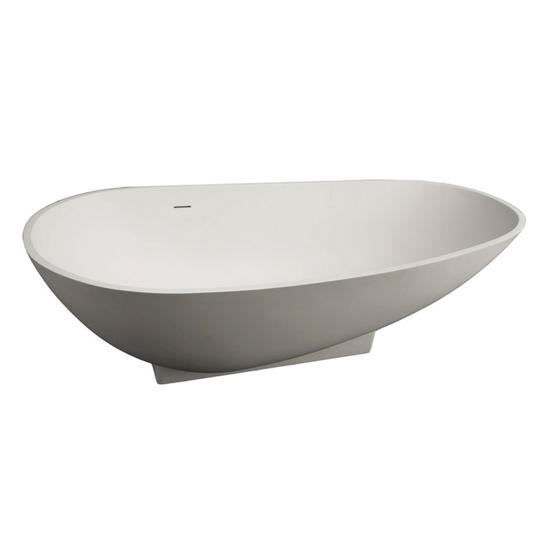 Alia 70.25'' L Freestanding Soaking Bathtub, Gloss White