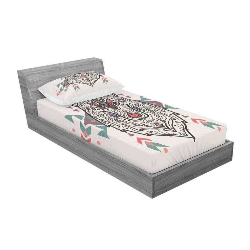 Microfiber Paisley Sheet Set, Twin Sheet Set with 1 Pillowcase